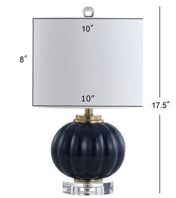 Pearl 17.5" Glass/Crystal LED Table Lamp - JONATHAN Y
